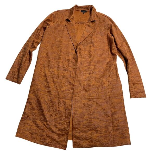 Yest The Netherlands Open Front Jacket Long Length Blazer Womens Size 8 Orange - Picture 7 of 15